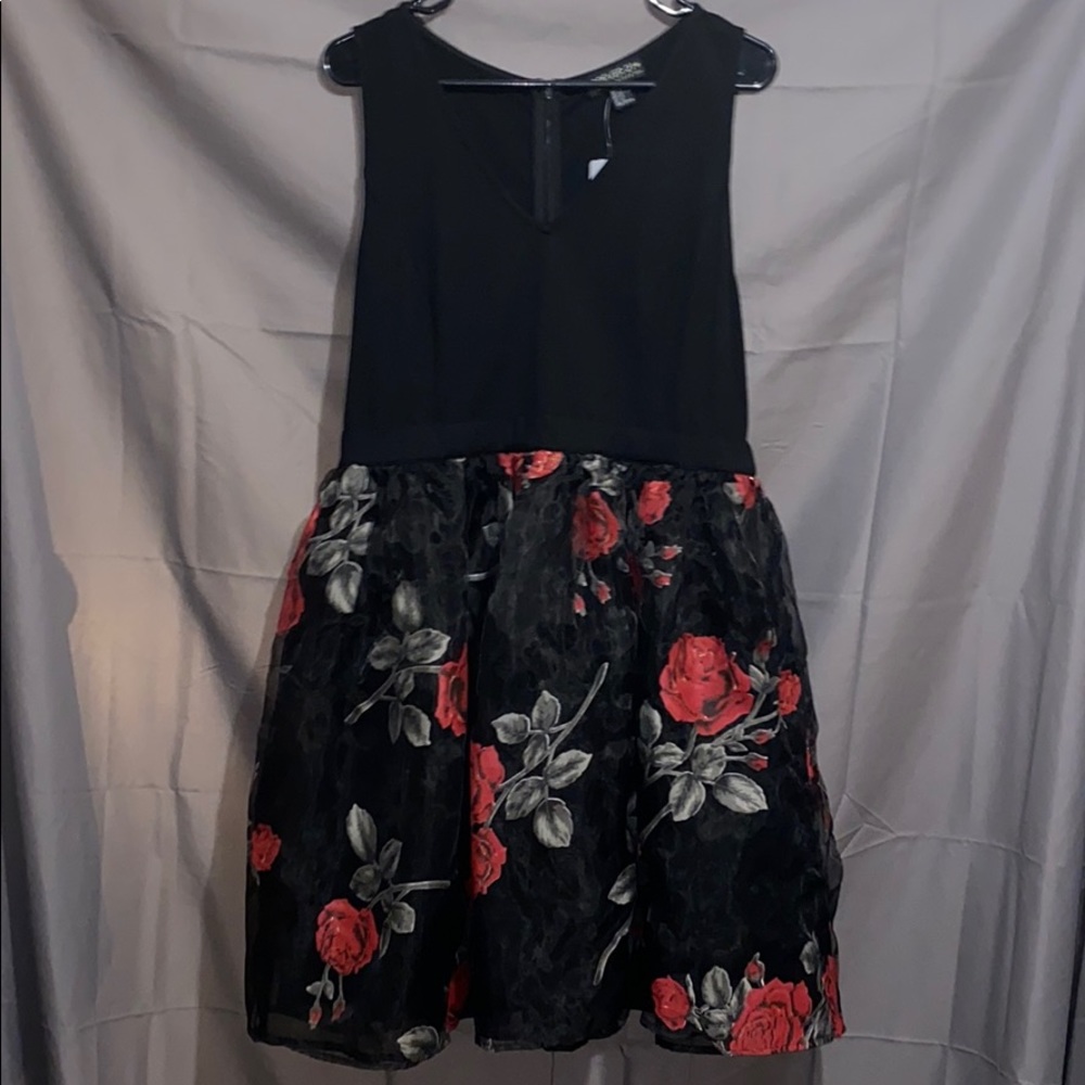 Floral mesh dress
